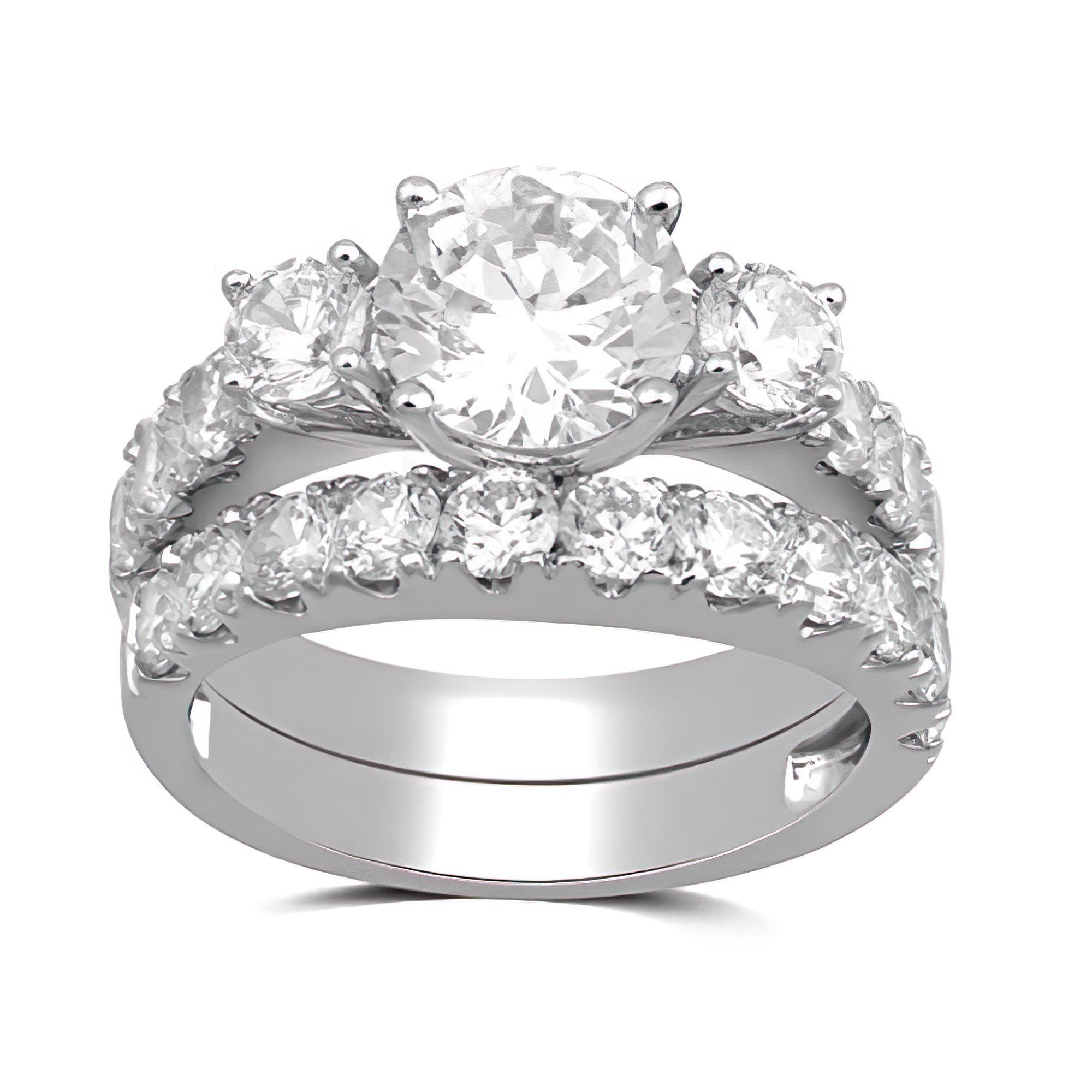 Jewels By Lux Cheryl M Sterling Silver CZ Fancy Ring Jewels By Lux Cheryl M Sterling Silver CZ Fancy Ring